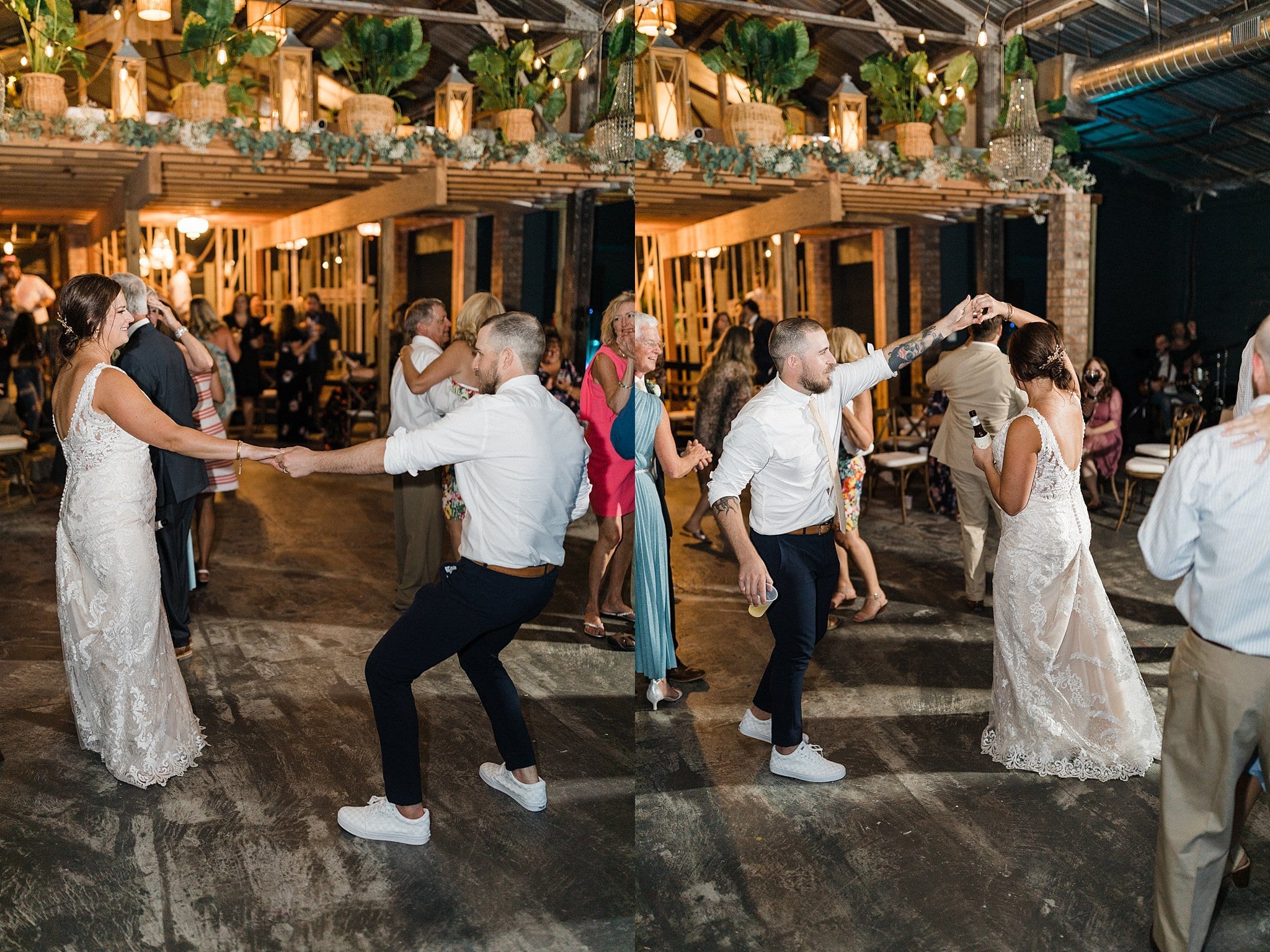 Bride and Groom dancing to Lamont Landers Band