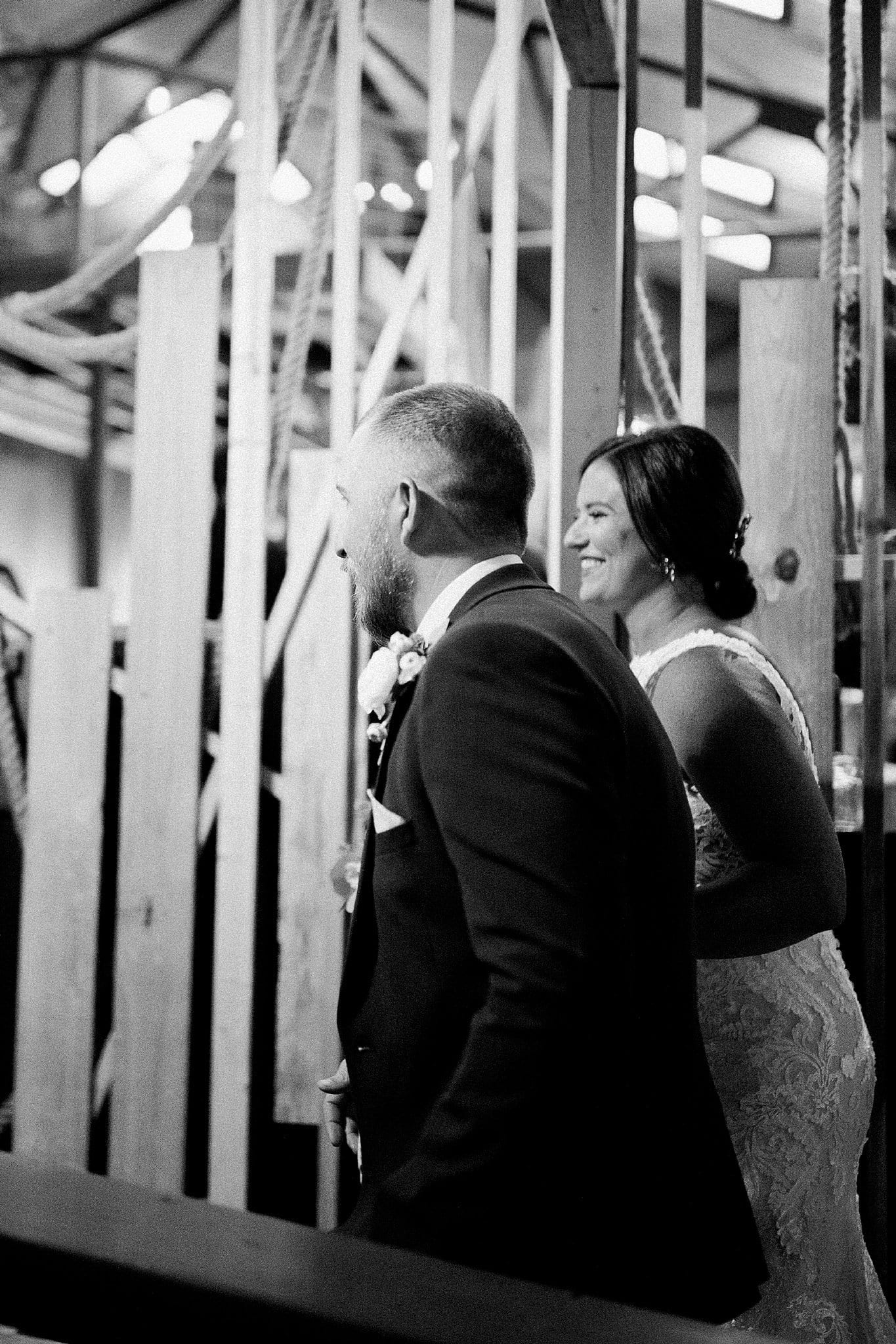 ecstatic newlyweds walking down the aisle