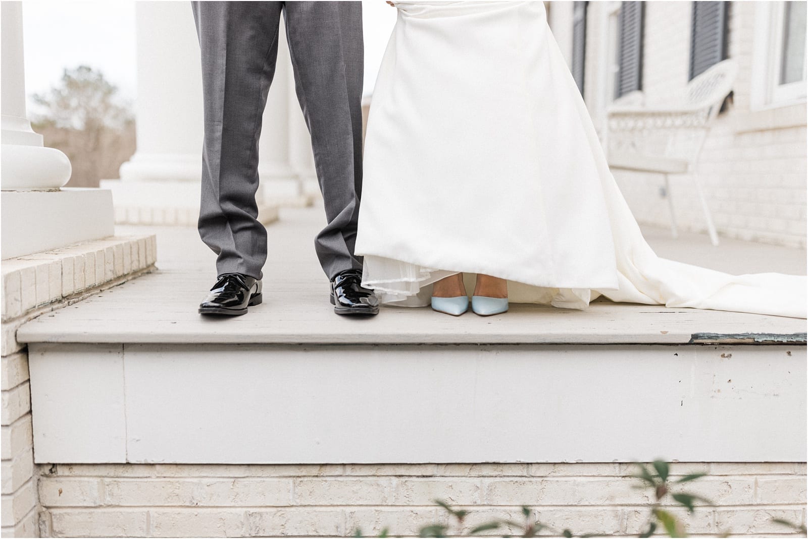 bride and groom's shoes